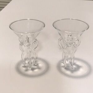 Elegant Clear Glass Goblets